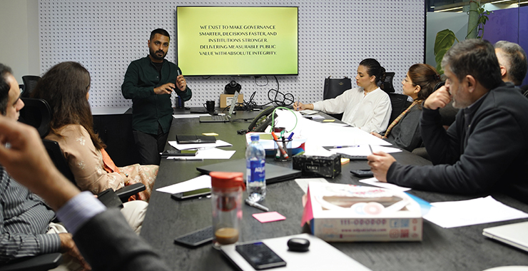 Brand-building workshop led by Daniyal Talat with PFAS senior leadership | Punjab Financial Advisory Services (PFAS)